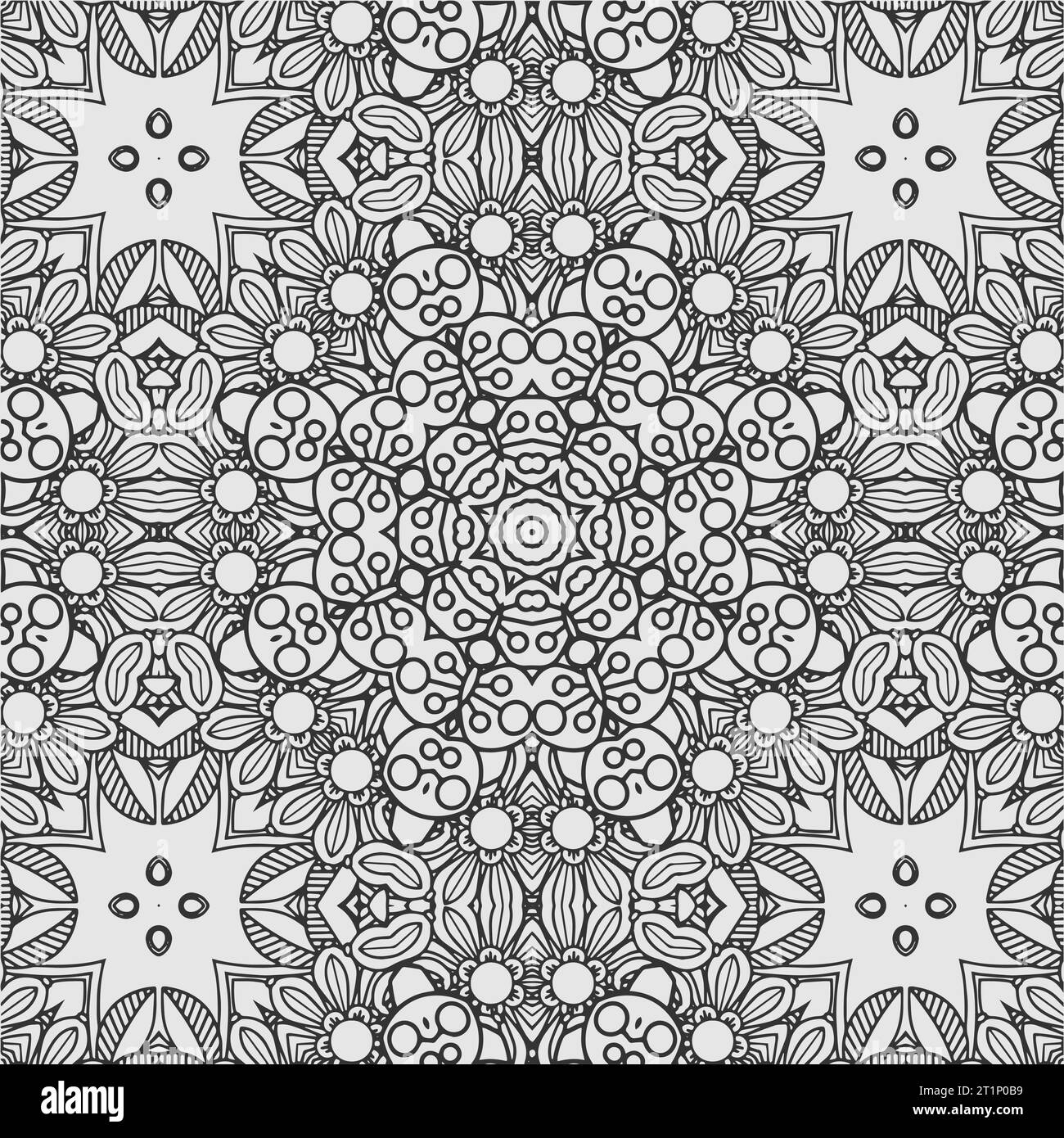 Geometrisches Vektormuster zum Einfärben des Seitendesigns Stock Vektor