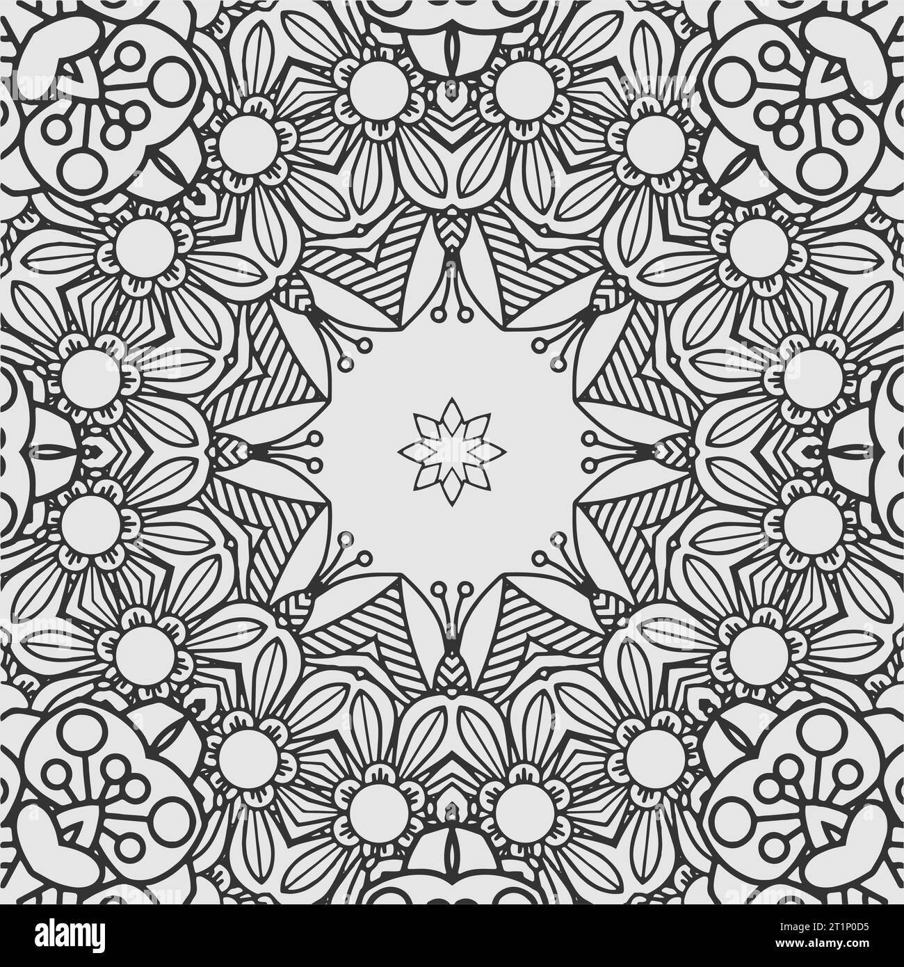 Geometrisches Vektormuster zum Einfärben des Seitendesigns Stock Vektor