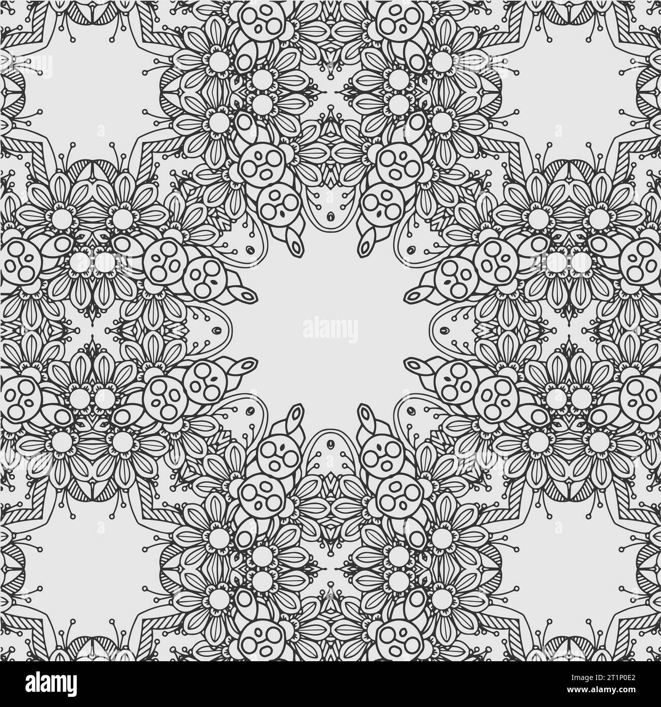 Geometrisches Vektormuster zum Einfärben des Seitendesigns Stock Vektor