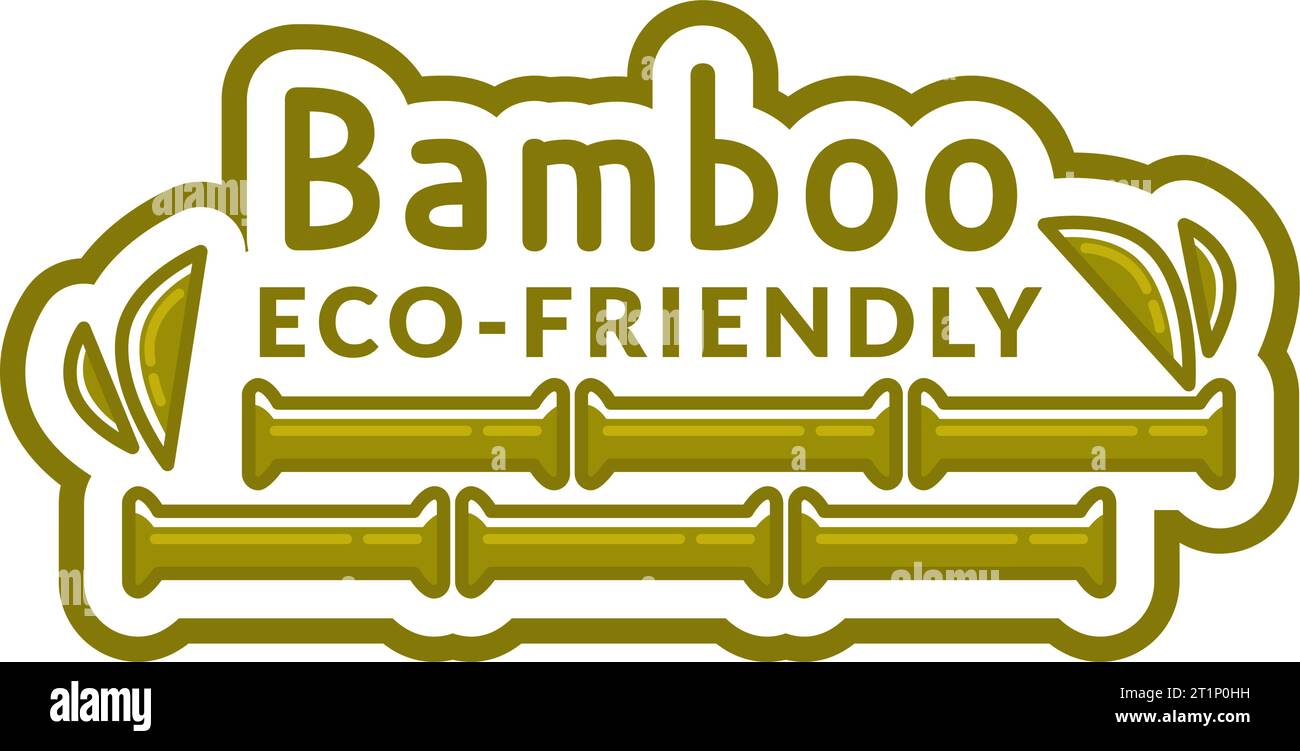 Umweltfreundliche und nachhaltige Bambusmaterialien Stock Vektor
