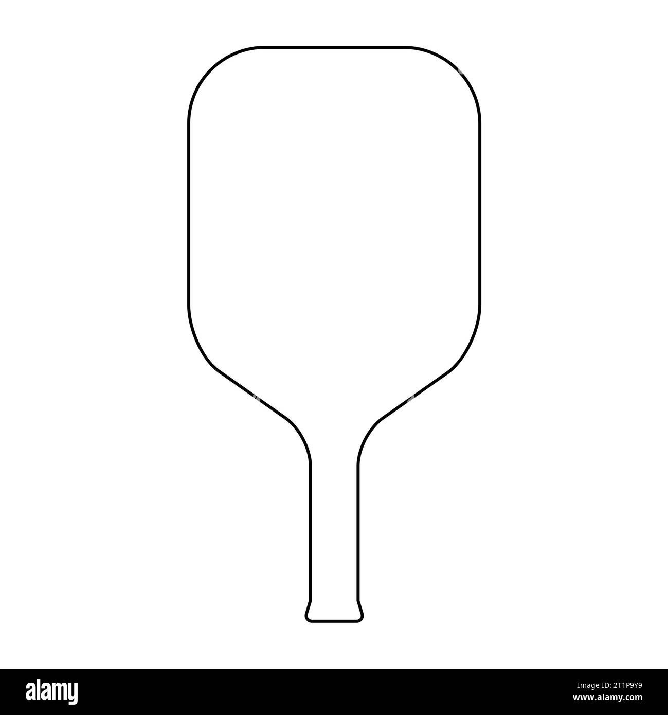 Pickleball-Schlägersport, Paddel-Symbol in der Halle, Web-Flachsymbol-Vektordarstellung. Stock Vektor