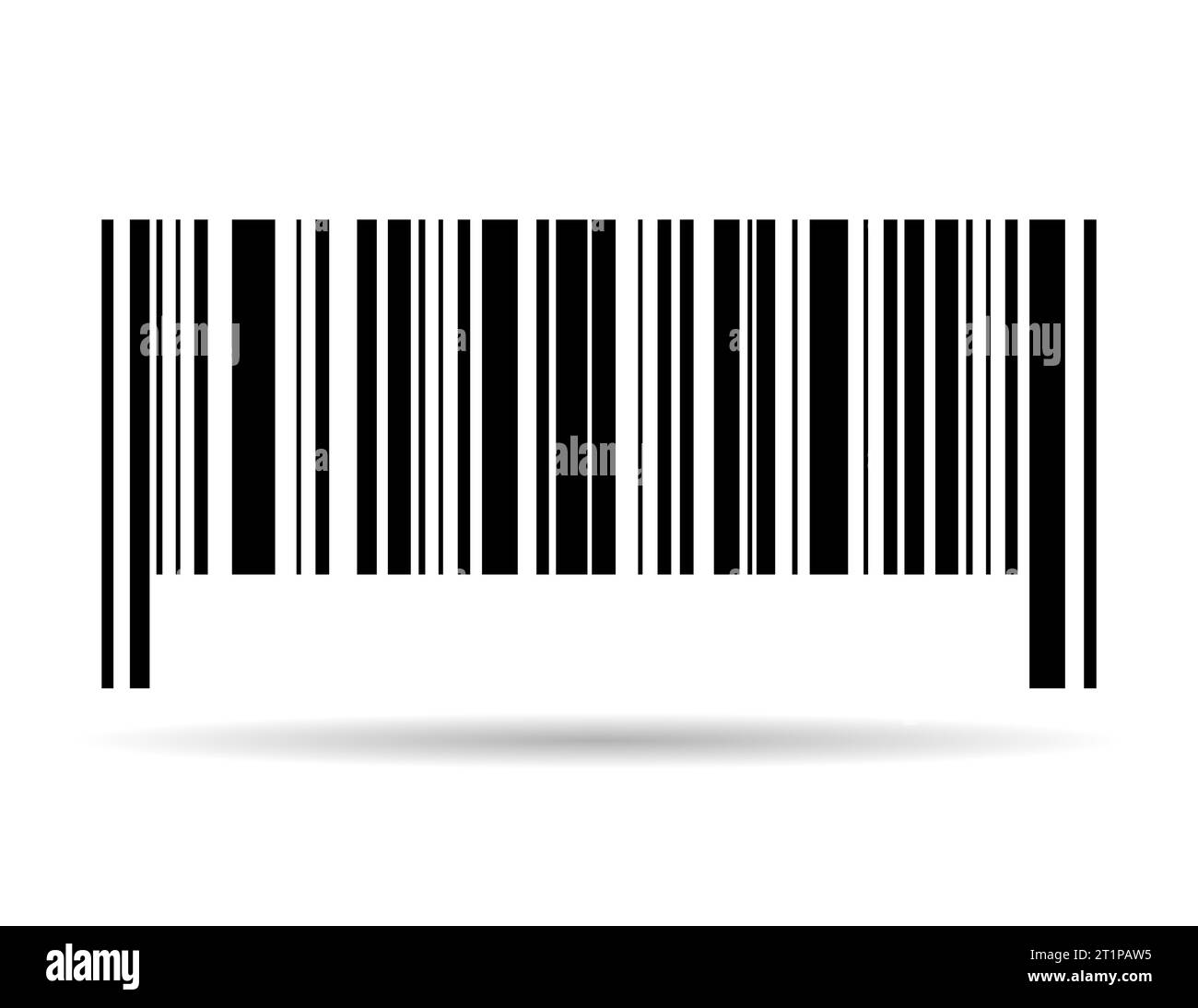 Barcode-Vektorschattensymbol. Barcode für flaches Web-Design. Isolierte Darstellung. Stock Vektor