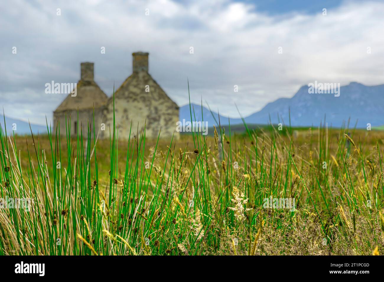 Das Moine House ist eine Ruine in einem abgelegenen Teil von Sutherland, Schottland. Stockfoto