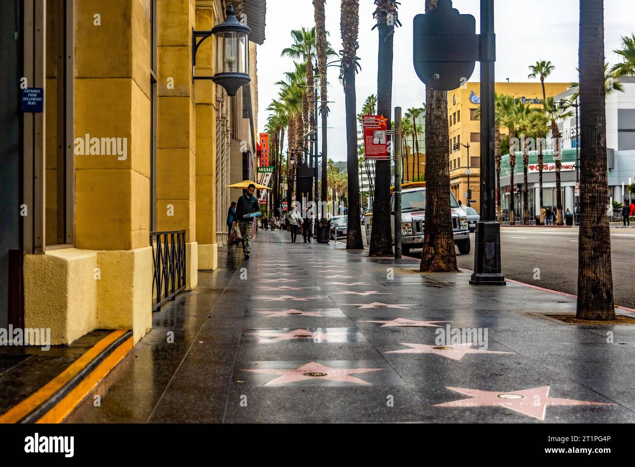 Los Angeles, Kalifornien, USA; 15. Januar 2023: Der berühmte Los Angeles Walk of Fame, auf dem die Stars der Filmstars auf dem Bürgersteig stehen, ist ein absolutes muss Stockfoto
