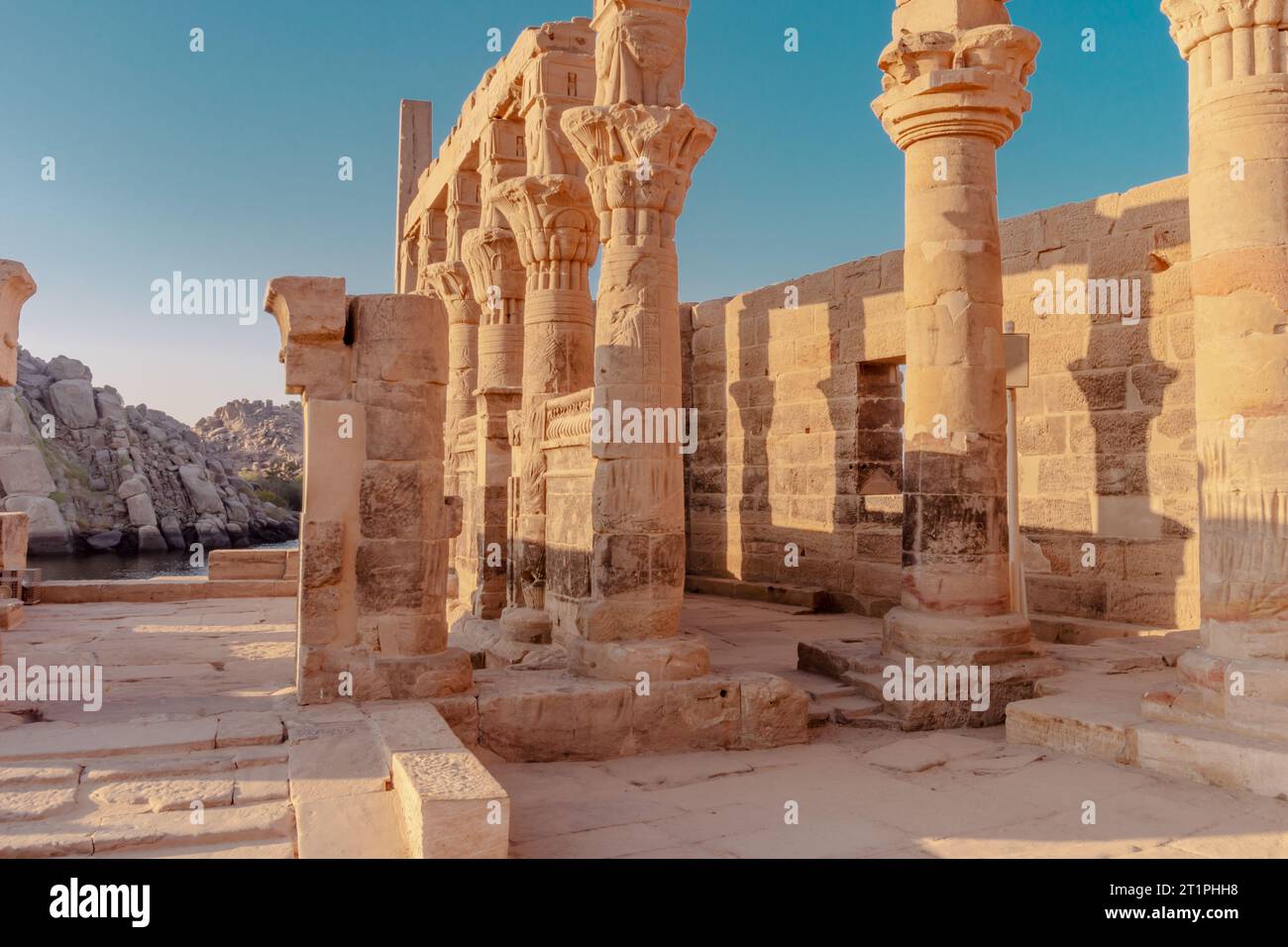 Tempel von Philae auf der Insel Agilkia in Ägypten Stockfoto