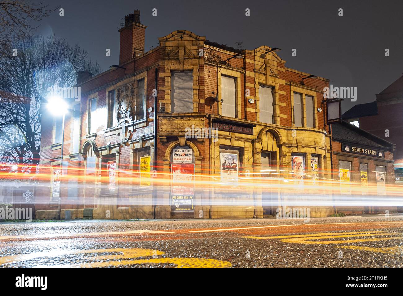 Das verlassene Seven Stars Public House, Ardwick, Manchester Stockfoto