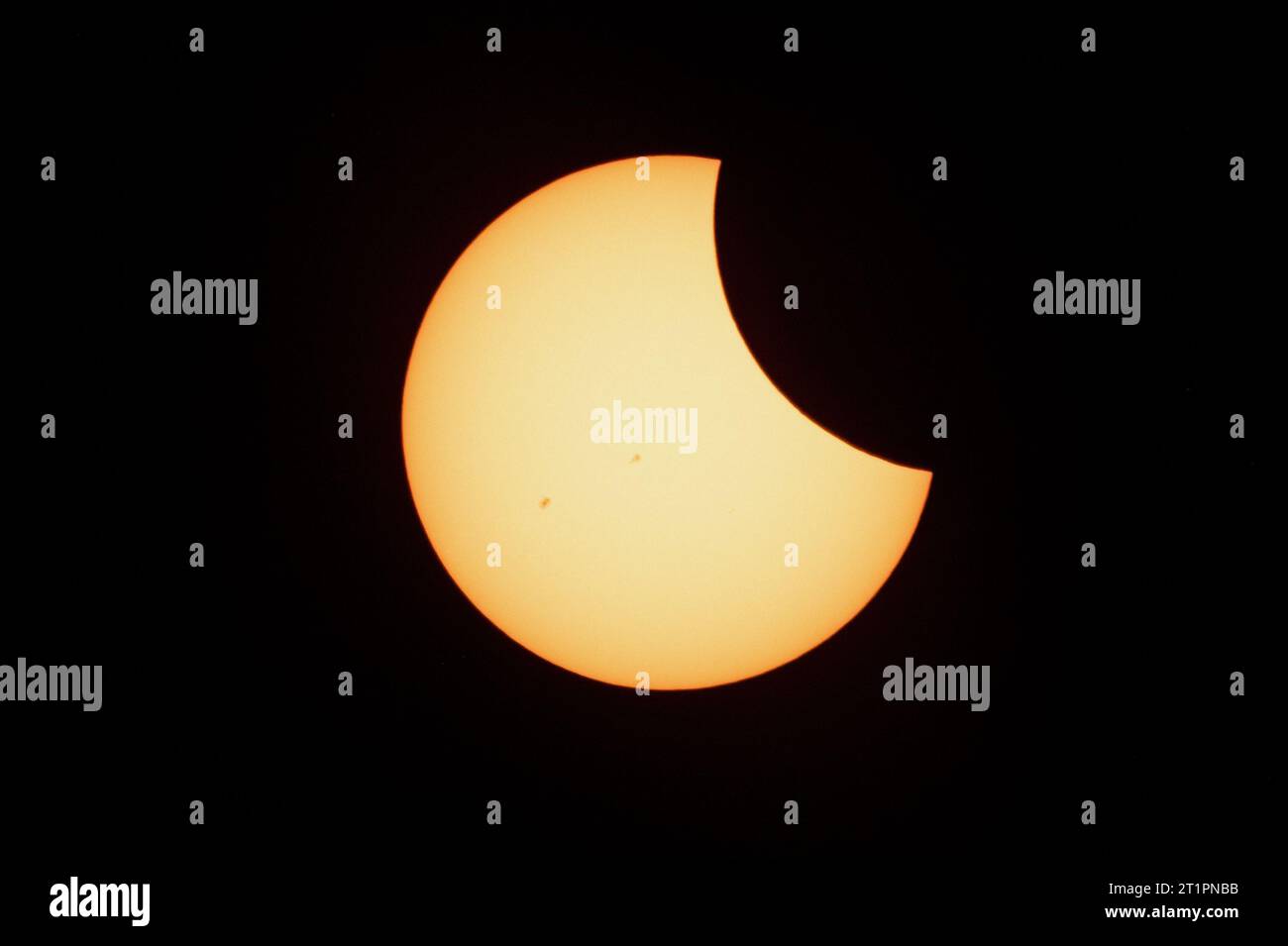 Ringförmige Sonnenfinsternis 2023 aus Florida Stockfoto