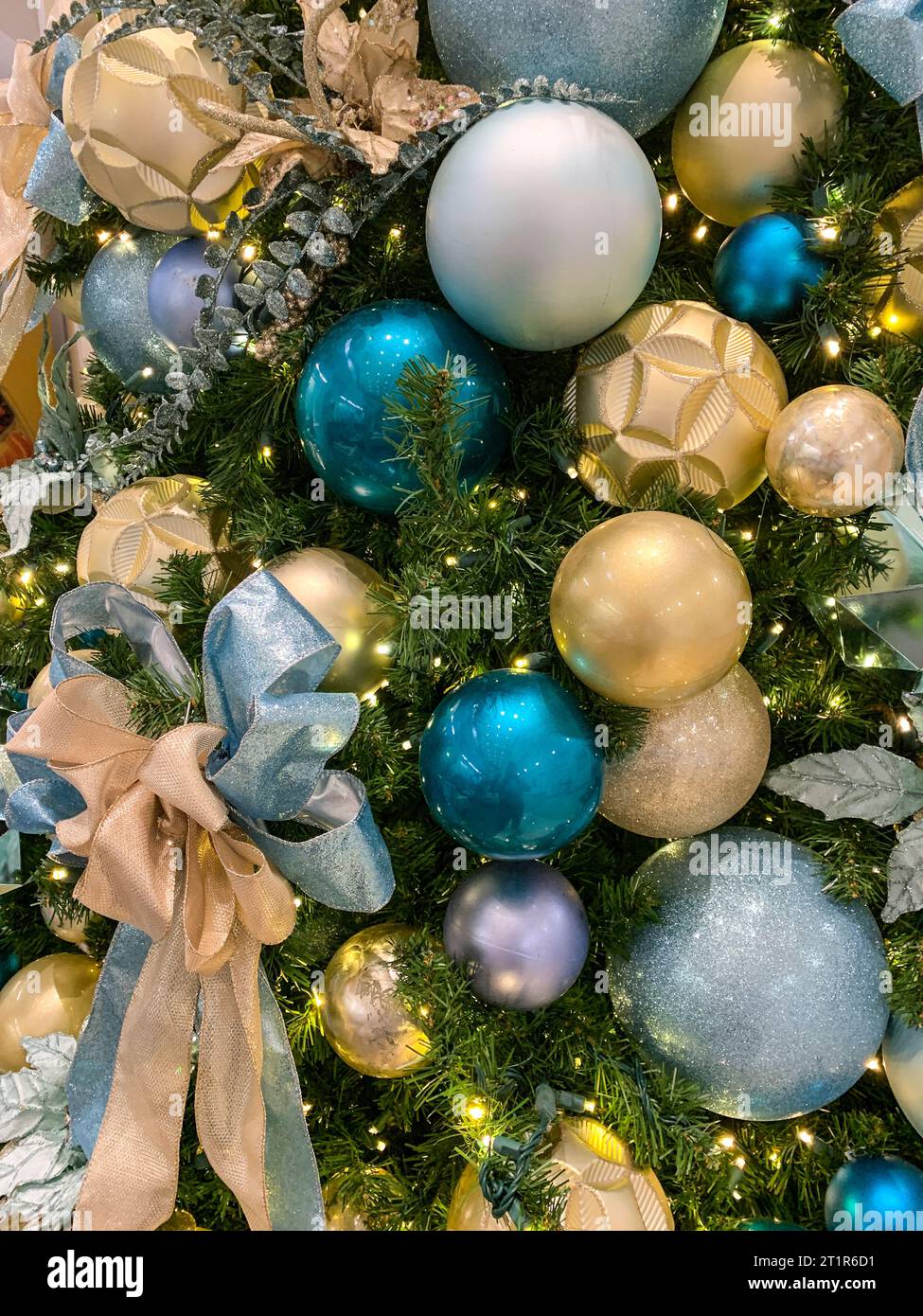 Weihnachtsbaumschmuck, Alexandria, Virginia, USA. Stockfoto