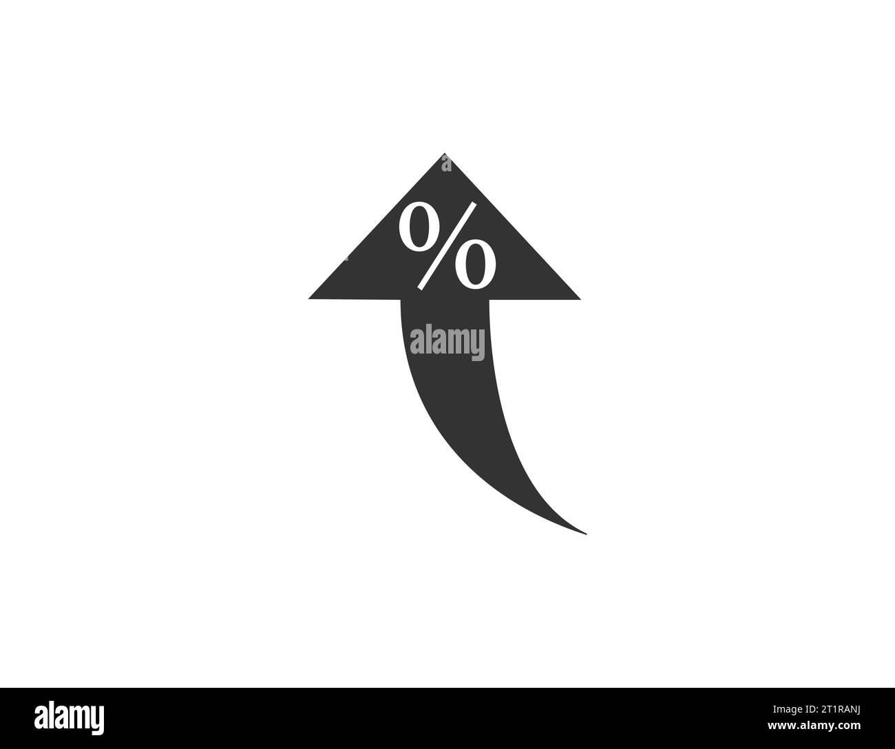 Provision, Pfeil, Prozentsymbol. Vektorillustration. Stock Vektor