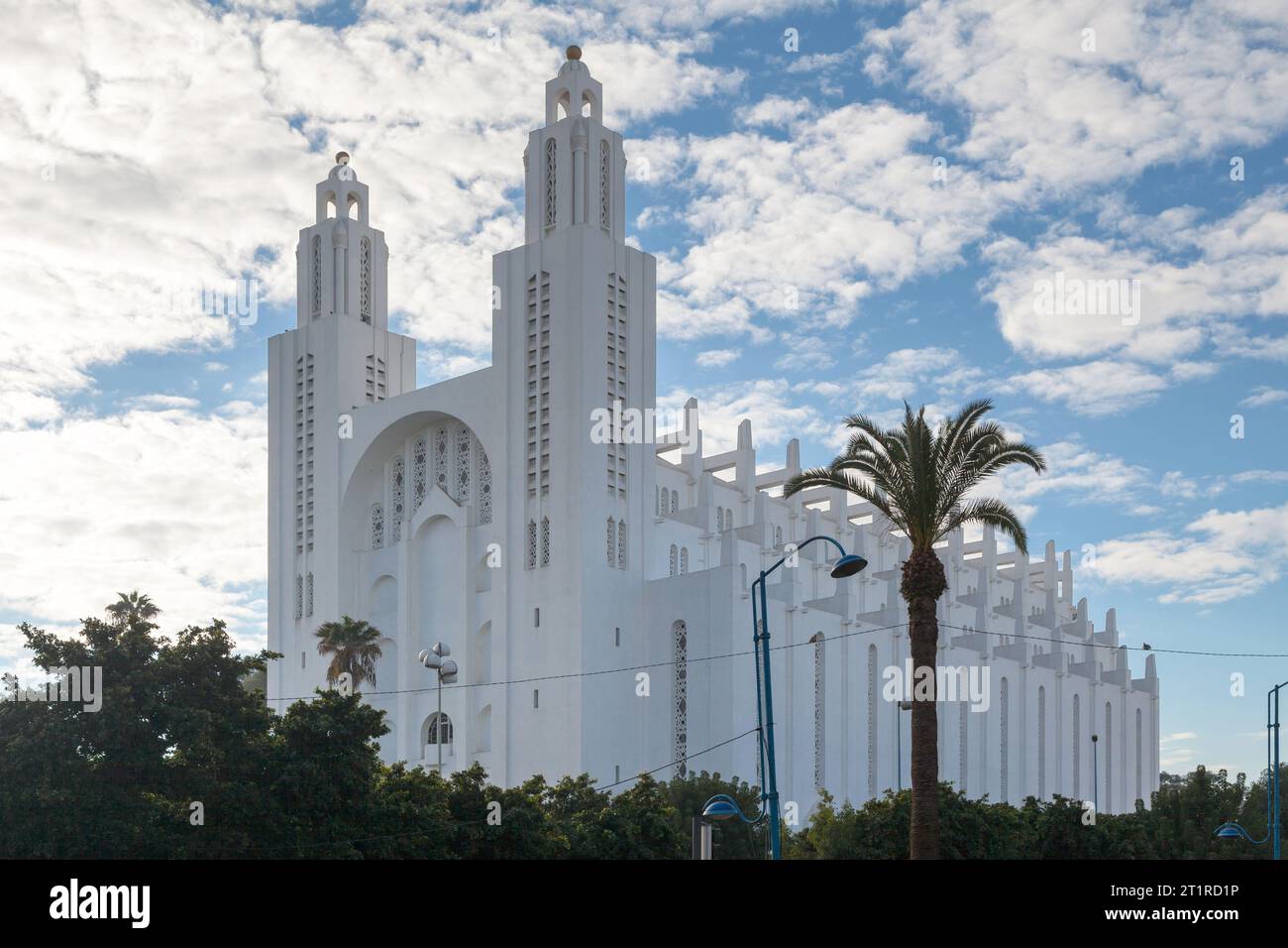 Die Kathedrale von Casablanca (französisch: Eglise du Sacré-Cœur de Casablanca), oder Kirche des Heiligen Herzens Jesu (französisch: Eglise du Sacré-Cœur-de-Jésus), ist Stockfoto