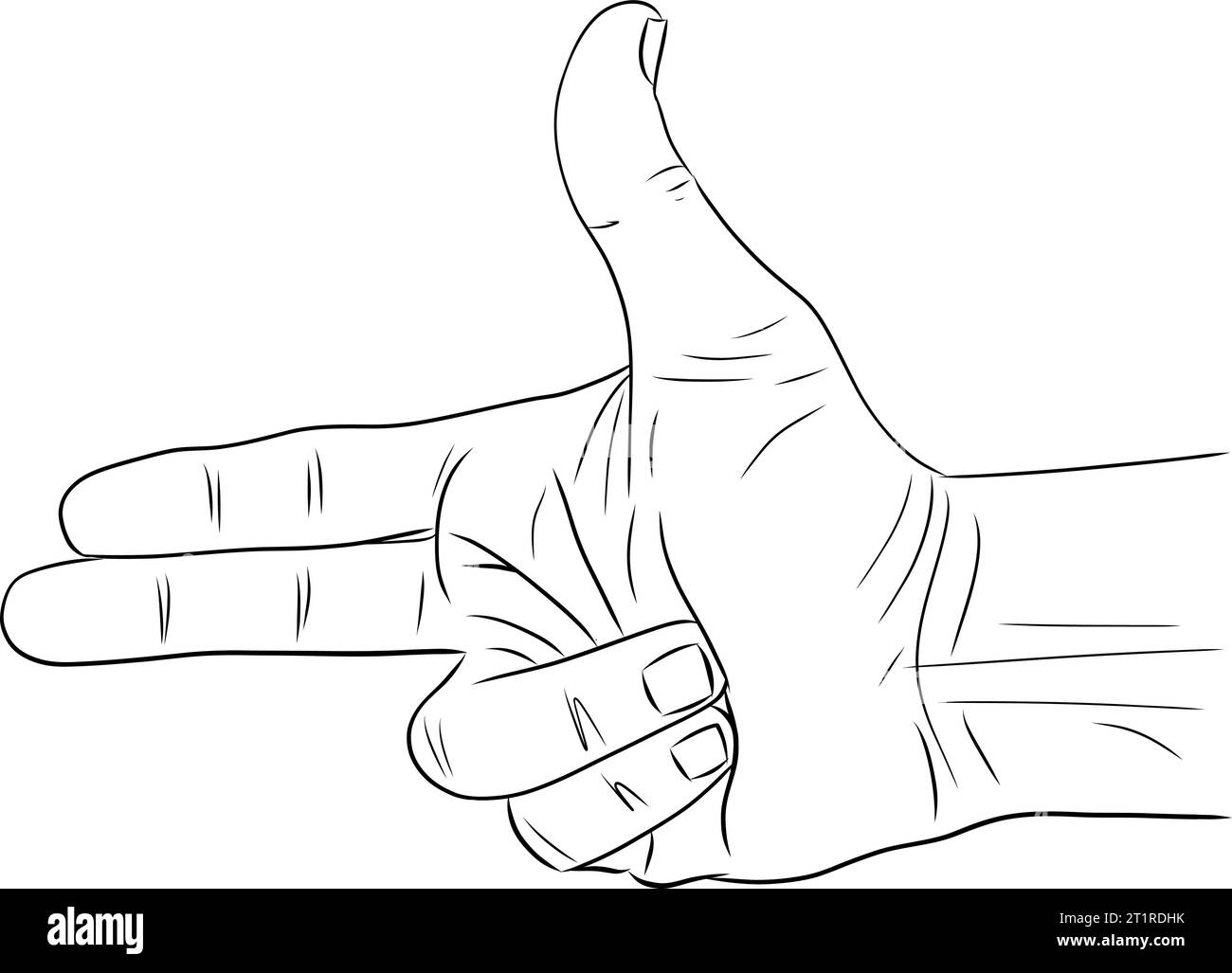 Shooting Finger Symbol Pistole Finger Vektor Illustration Hand Geste Zeichen