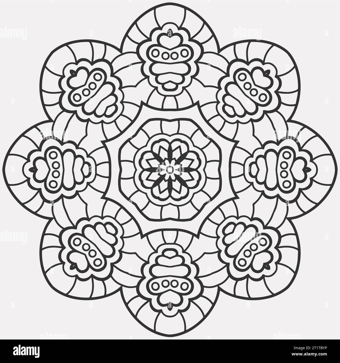 Geometrisches Vektormuster zum Einfärben des Seitendesigns Stock Vektor