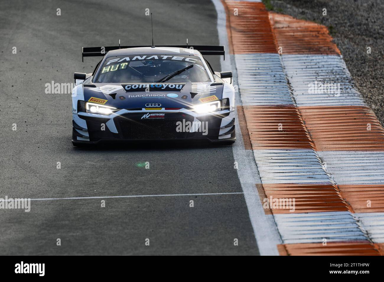 Zandvoort, Niederlande. Oktober 2023. 21 HUTCHISON Finlay GBR, Gilles MAGNUS BEL, Comtoyou Racing, Audi R8 LMS GT3 EVO II, Action während der GT World Challenge Europe powered by AWS 2023, vom 13. Bis 15. Oktober 2023 auf dem Zandvoort Circuit, in Zandvoort, Niederlande - Foto Grégory Lenormand/DPPI Credit: DPPI Media/Alamy Live News Credit: DPPI Media/Alamy Live News Stockfoto