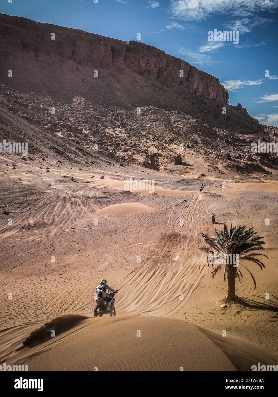 Zagora, Maroc. Oktober 2023. 115 ROLAND Adrien (fra), RM Nature et Energie, KTM 450 Rallye Replica, Aktion während der zweiten Phase der Rallye du Maroc 2023, am 15. Oktober 2023 in Zagora, Marokko - Foto Frédéric Le Floc'h/DPPI Credit: DPPI Media/Alamy Live News Stockfoto