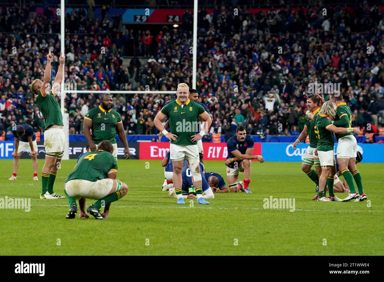 Südafrika feiert den Sieg im Viertelfinalspiel der Rugby