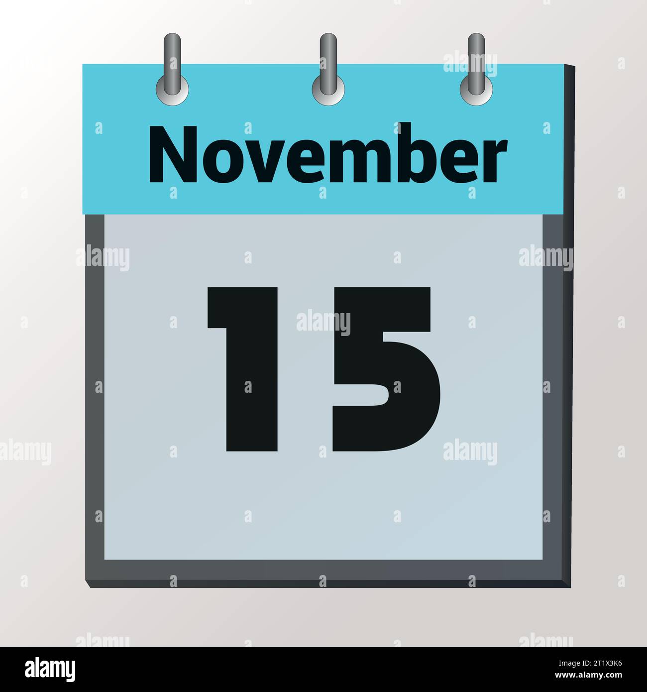 Tag im Kalender, Vektorbildformat, 15. November Stock Vektor