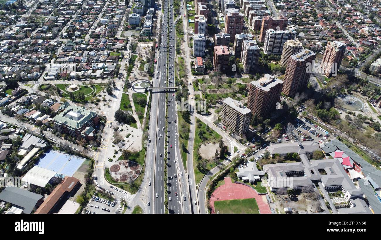 Antennen von Santiago Chile Stockfoto