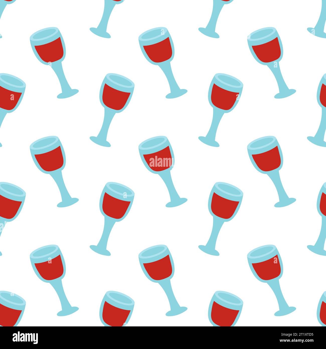 Nahtloses Muster mit Weinglas. Hintergrund für Rotwein. Illustration der Vektorabwicklung. Stock Vektor