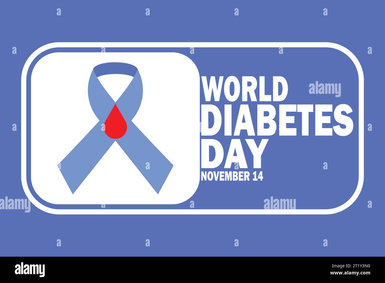 Weltdiabetestag Vektor-Illustration. November: Geeignet für Grußkarten, Poster und Banner. Stock Vektor