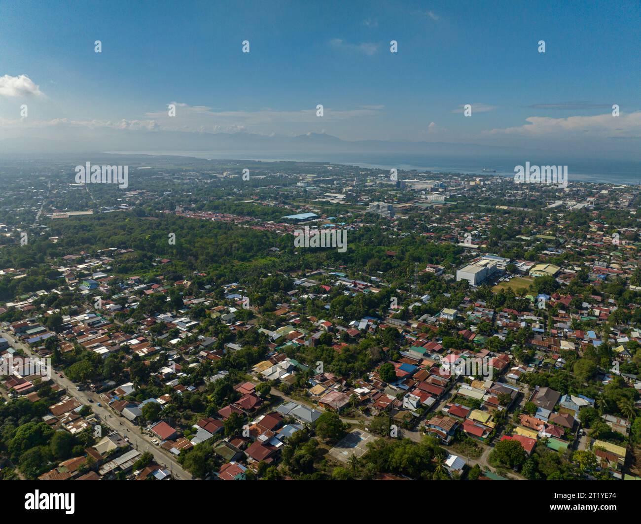 Die Thunfischhauptstadt der Philippinen. General Santos City Landschaft. Mindanao. Stadtbild. Stockfoto