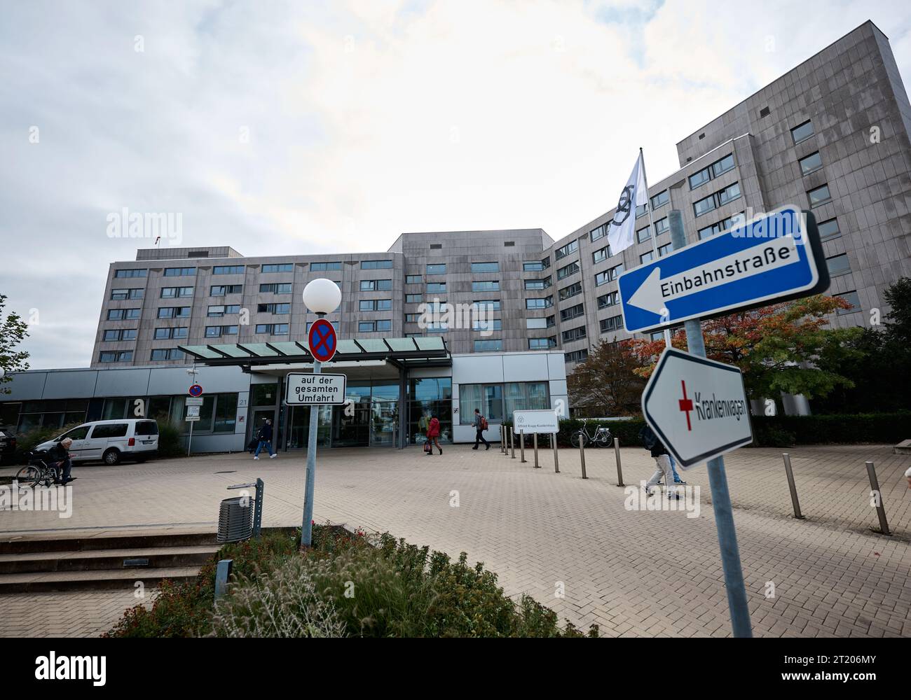 Essen, Deutschland. Oktober 2023. Das Alfried Krupp von Bohlen und Halbach Krankenhaus im Bezirk Rüttenscheid. Quelle: Bernd Thissen/dpa/Alamy Live News Stockfoto