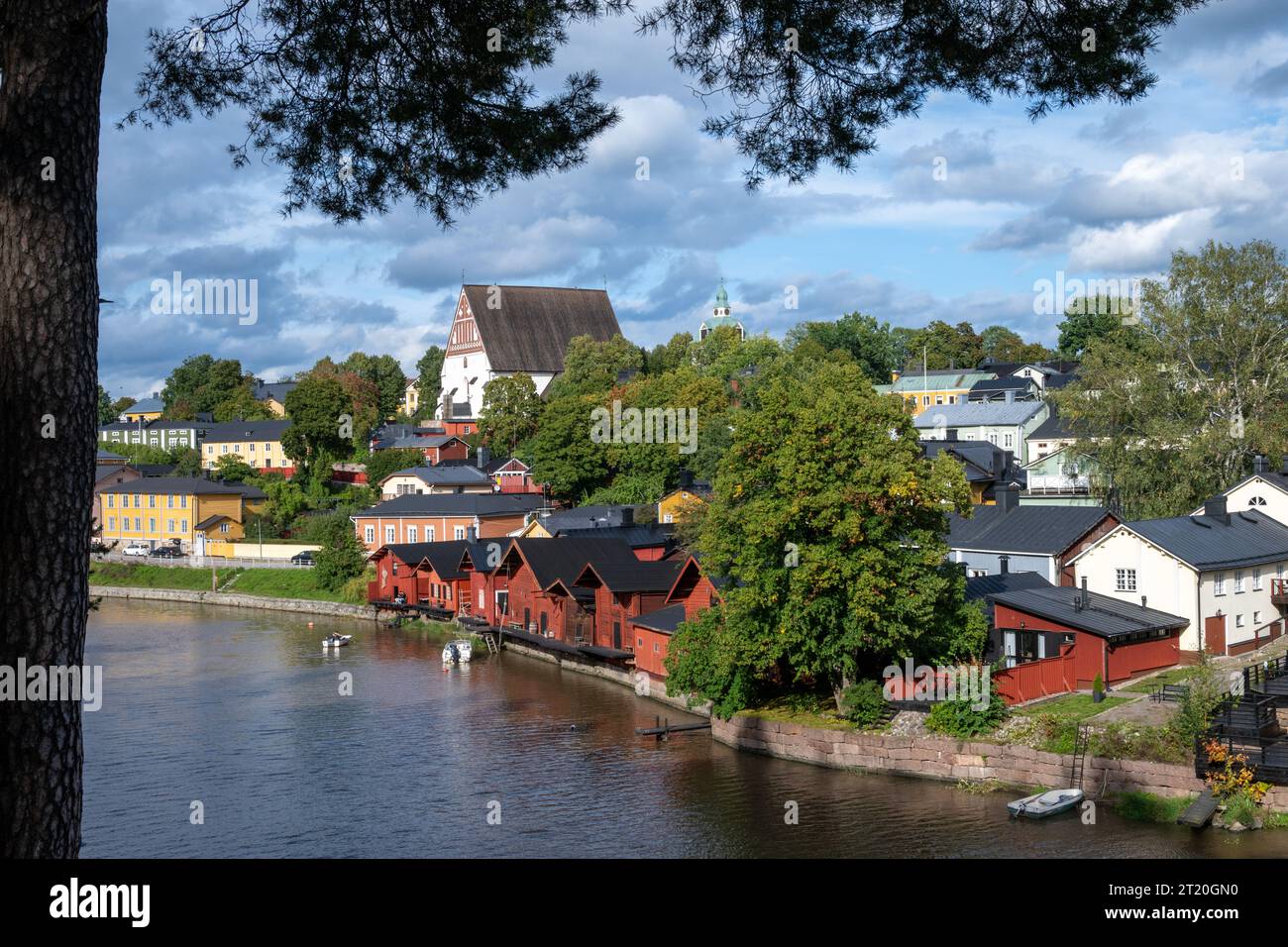 Porvoo Waterfront Houses, Altstadt, Finnland Stockfoto