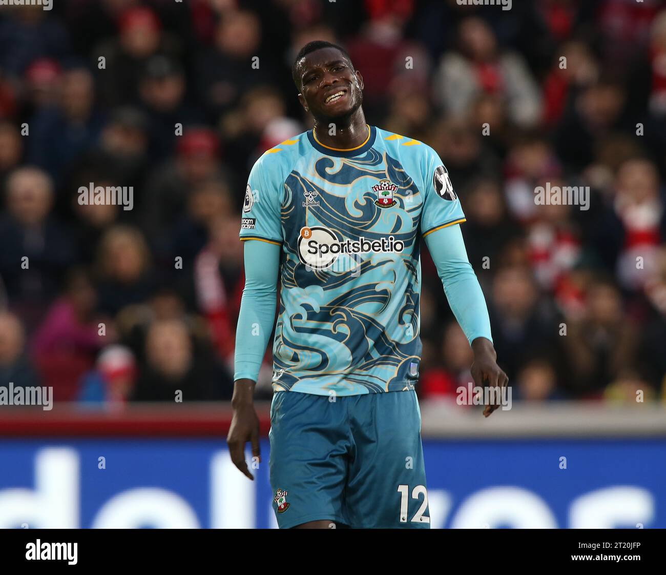 Paul Onuachu aus Southampton. - Brentford gegen Southampton, Premier League, Brentford Community Stadium, London, UK - 4. Februar 2023. Nur redaktionelle Verwendung – es gelten Einschränkungen für DataCo Stockfoto