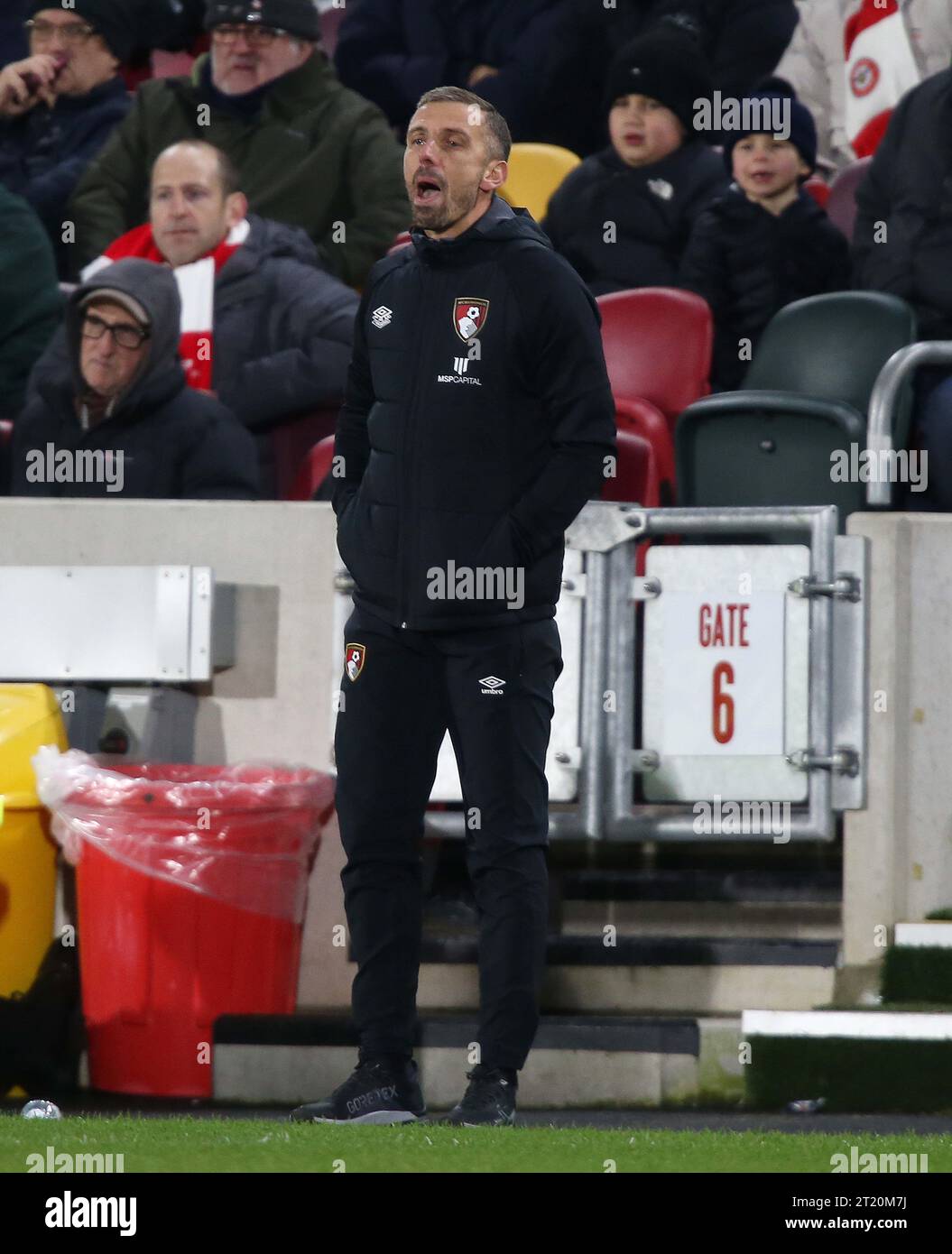 Gary O'Neil Manager von Bournemouth. - Brentford gegen AFC Bournemouth, Premier League, Brentford Community Stadium, London, UK - 14. Januar 2023 nur redaktionelle Verwendung - es gelten Einschränkungen für DataCo Stockfoto