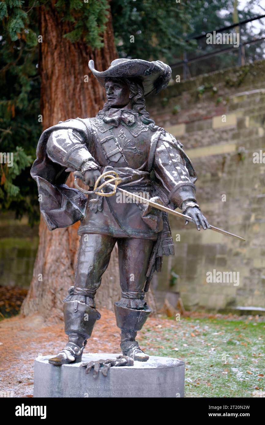 Niederlande, Maastricht: Statue der Niederlande, Maastricht: Statue von d'Artagnan, bekannt als d'Artagnan Stockfoto