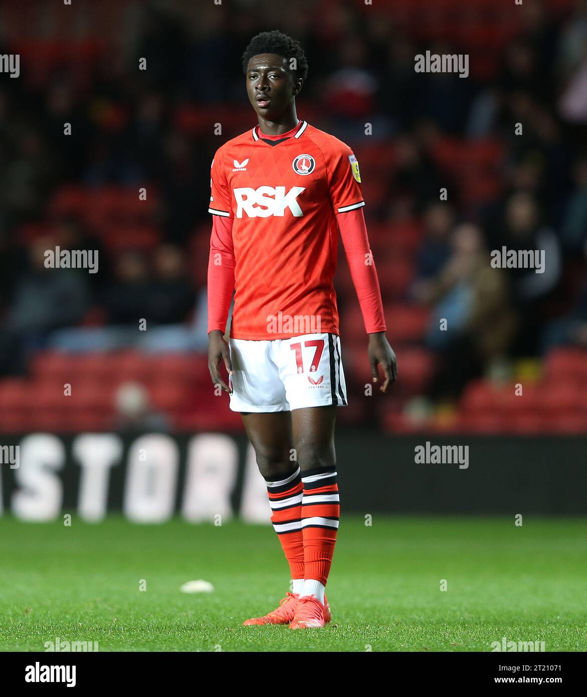 Jesuran Rak-Sakyi von Charlton Athletic. - Charlton Athletic V Exeter City, Sky Bet League One, The Valley Stadium, London, UK - 11. Oktober 2022 nur redaktionelle Verwendung - es gelten Einschränkungen von DataCo Stockfoto