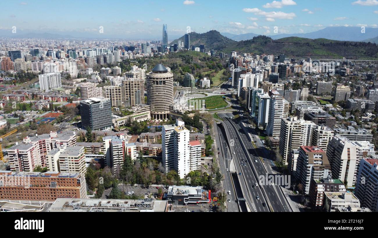 Antennen von Santiago Chile Stockfoto