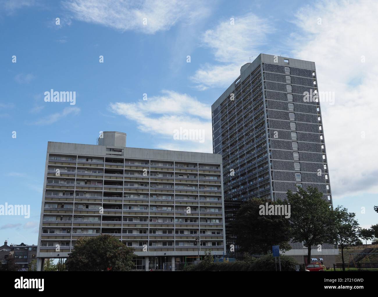 Virginia Court Wohnblock in Aberdeen, Großbritannien Stockfoto