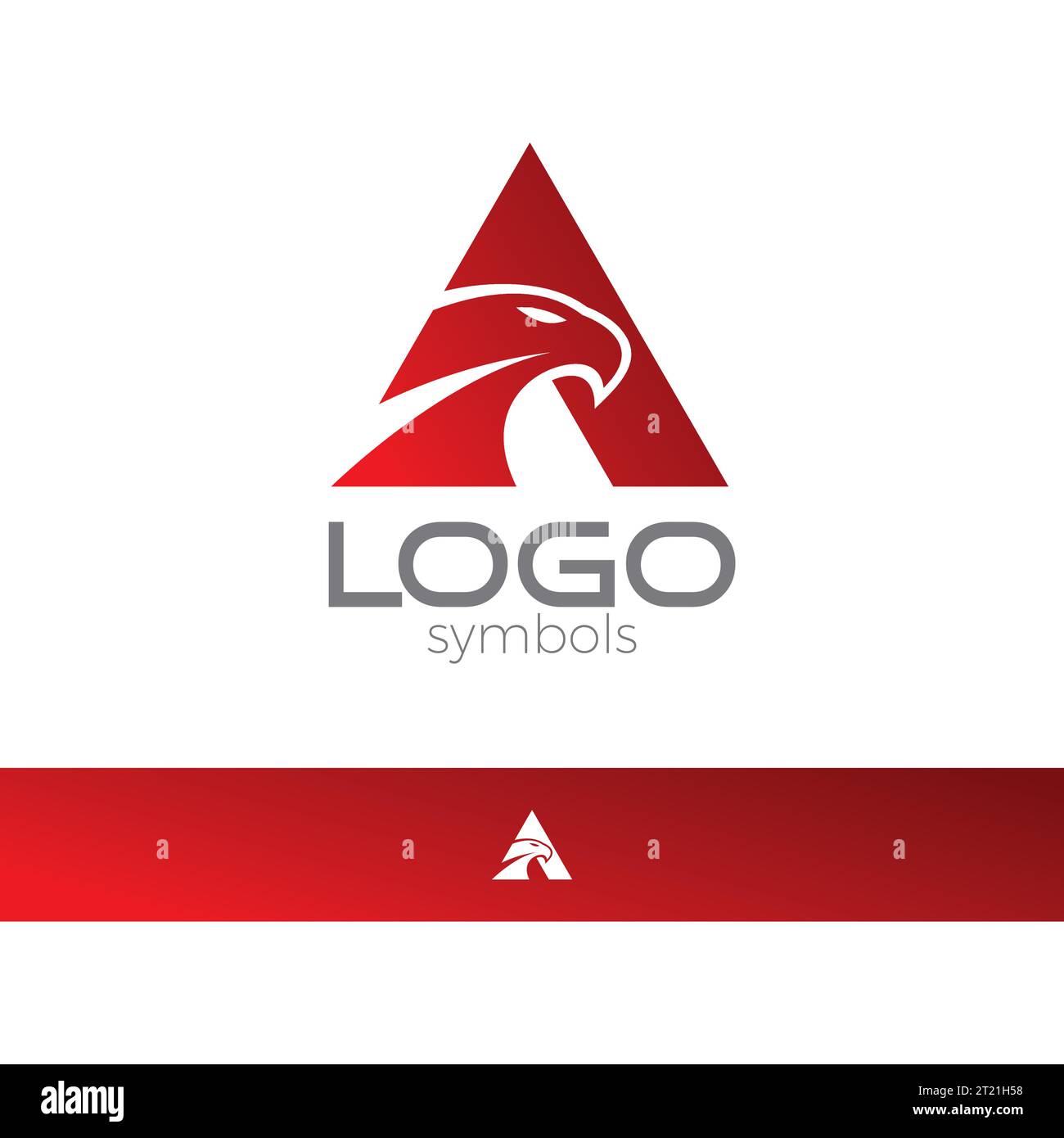 Letter A Adlerkopf Logo Eagle. Initial A Stock Vektor