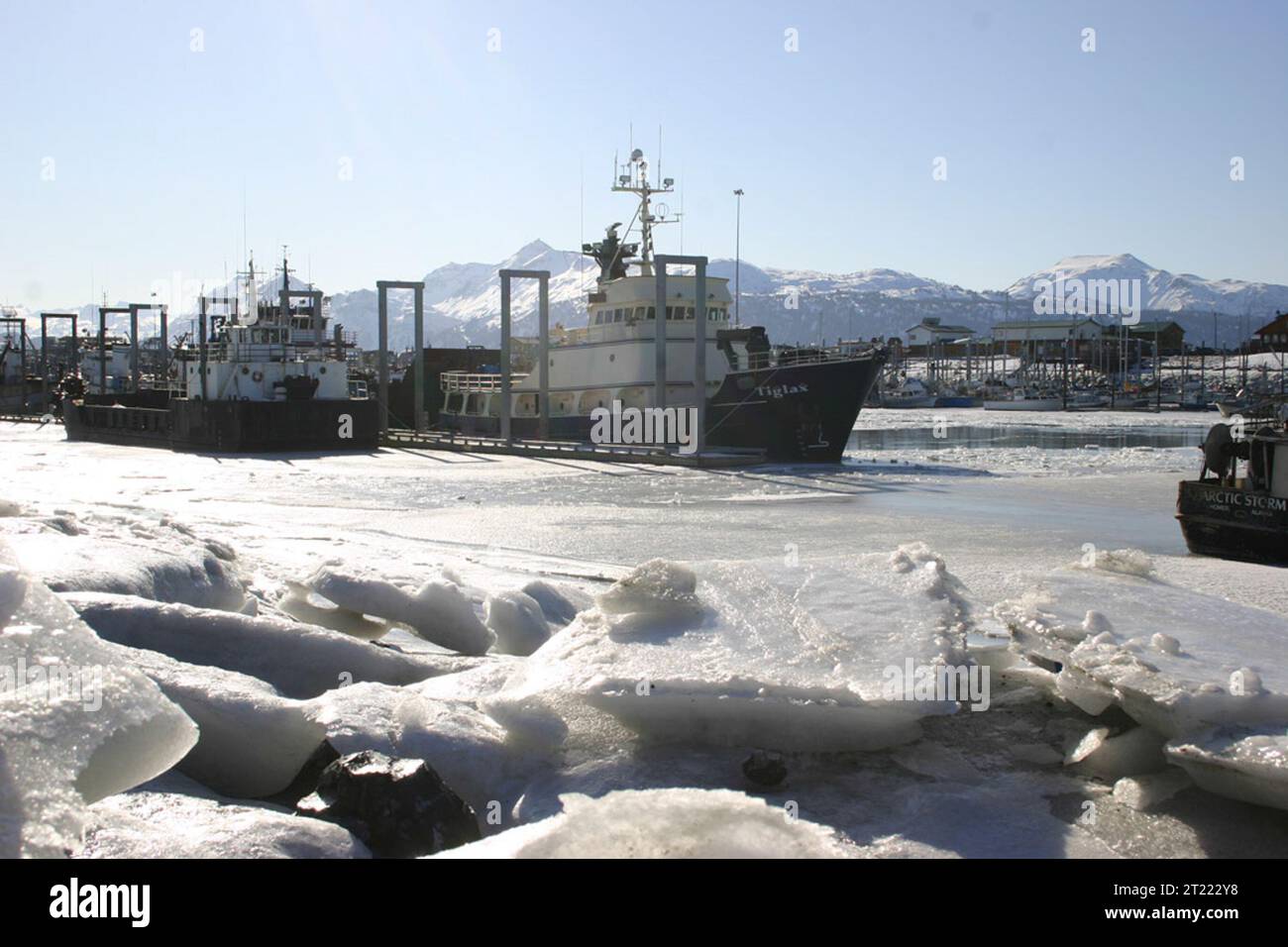 Schöpfer: Stanley, Carla. Themen: Alaska Maritime National Wildlife Refuge; AMNWR; Küstengebiete; Inseln; Arbeit des Schutzgebiets. Stockfoto