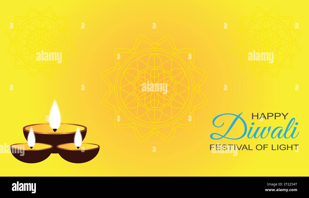 Dekoratives Bannerdesign von Diwali. Vektorabbildung Stock Vektor