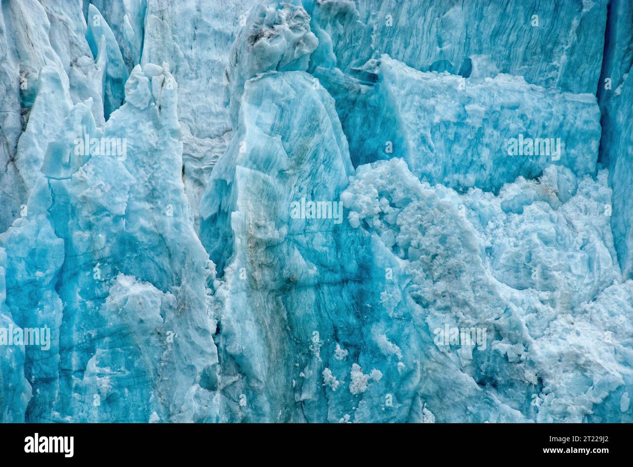 Gesicht des Gletschers vom 14. Juli, Svalbard, Norwegen Stockfoto