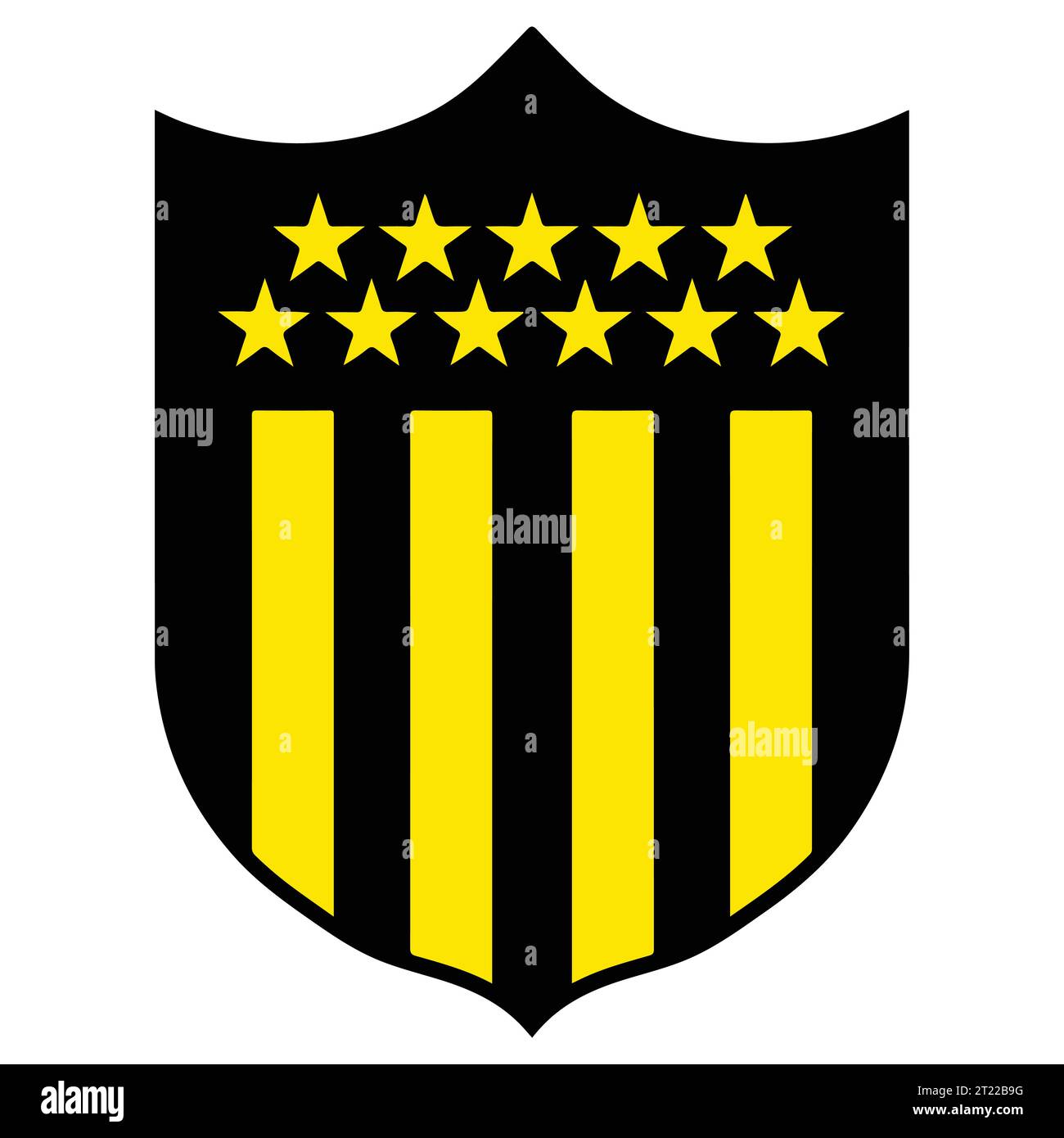 Club Atletico Penarol Buntes Logo uruguayisches professionelles Fußball-Ligasystem, Vektor-Illustration abstraktes Bild Stock Vektor
