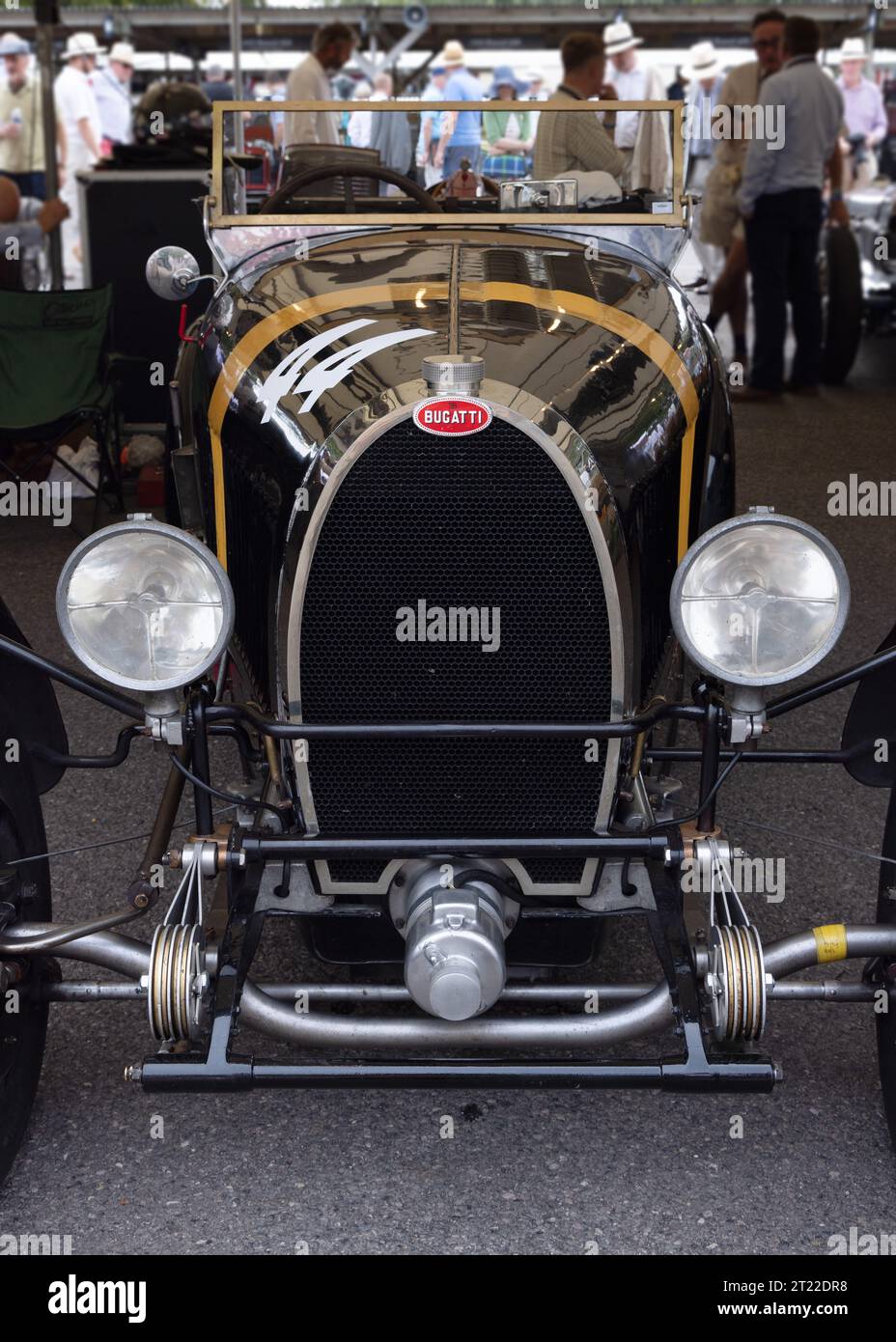 Francois Fabris 1929 Bugatti Type 44 beim Goodwood Revival 2023 Stockfoto
