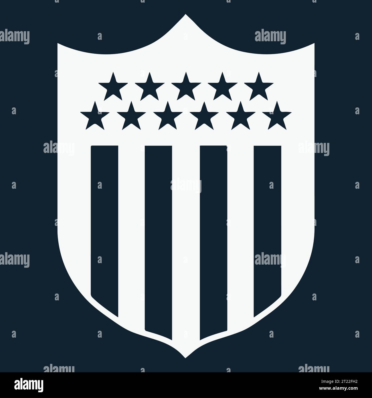 Club Atletico Penarol weißes Logo uruguayisches Profi-Fußball-Liga-System, Vektor-Illustration abstraktes Blau editierbares Hintergrundbild Stock Vektor