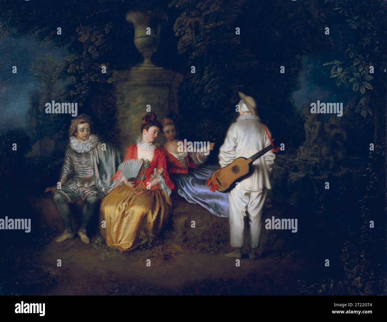 Antoine Watteau. Gemälde des französischen Künstlers Jean-Antoine Watteau (1684-1721), Öl auf Leinwand, um 1713 Stockfoto