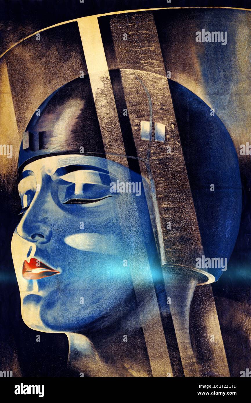 Poster für den 1927 erschienenen Film „Metropolis“ unter der Regie von Fritz lang, Lithografie, 1927 Stockfoto