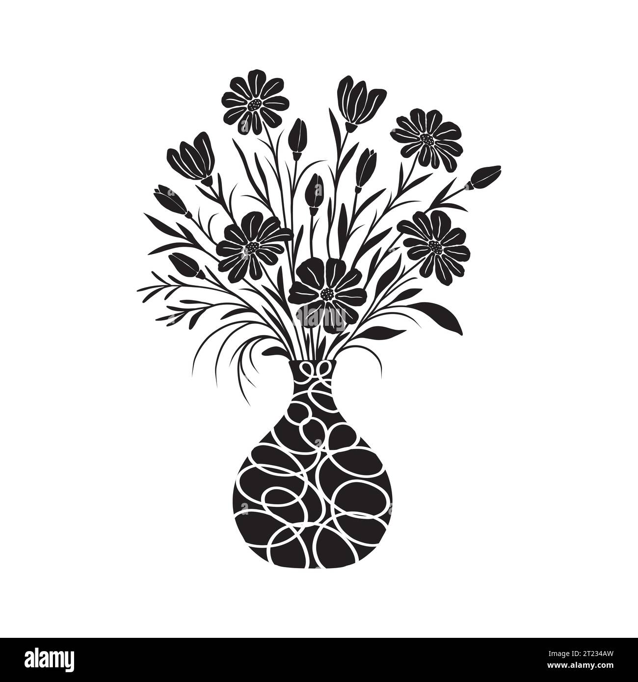 Blumen in vase Stock Vektor