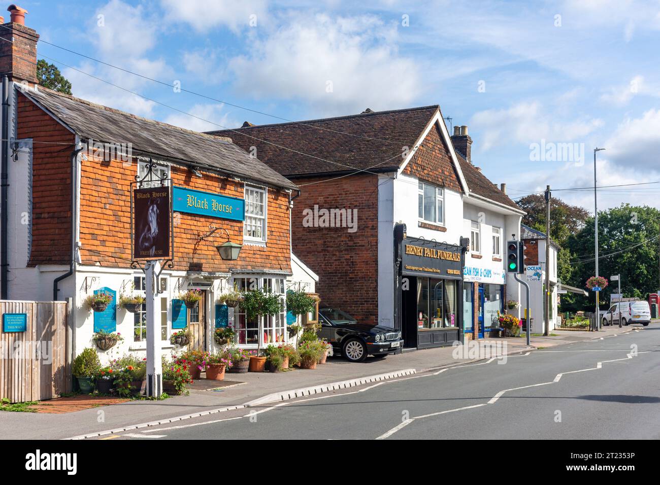 The Black Horse Pub, High Street, Pembury, Kent, England, Vereinigtes Königreich Stockfoto