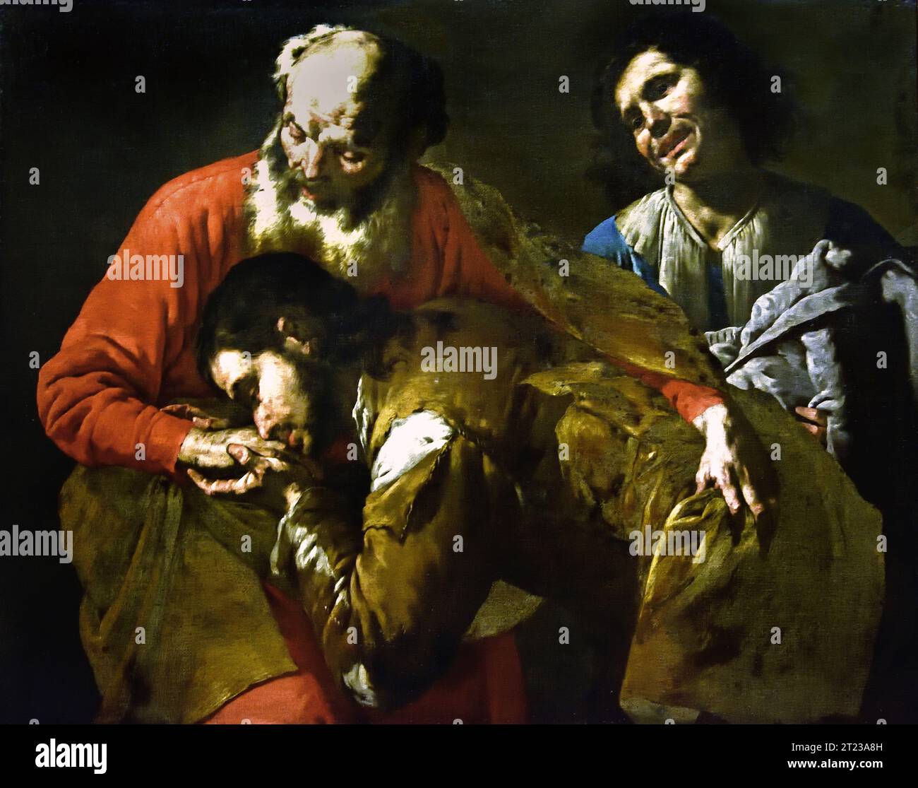 Die Rückkehr des verlorenen Sohnes Meister der Verkündigung an die Hirten. 1635 Museum, Italien, Stockfoto