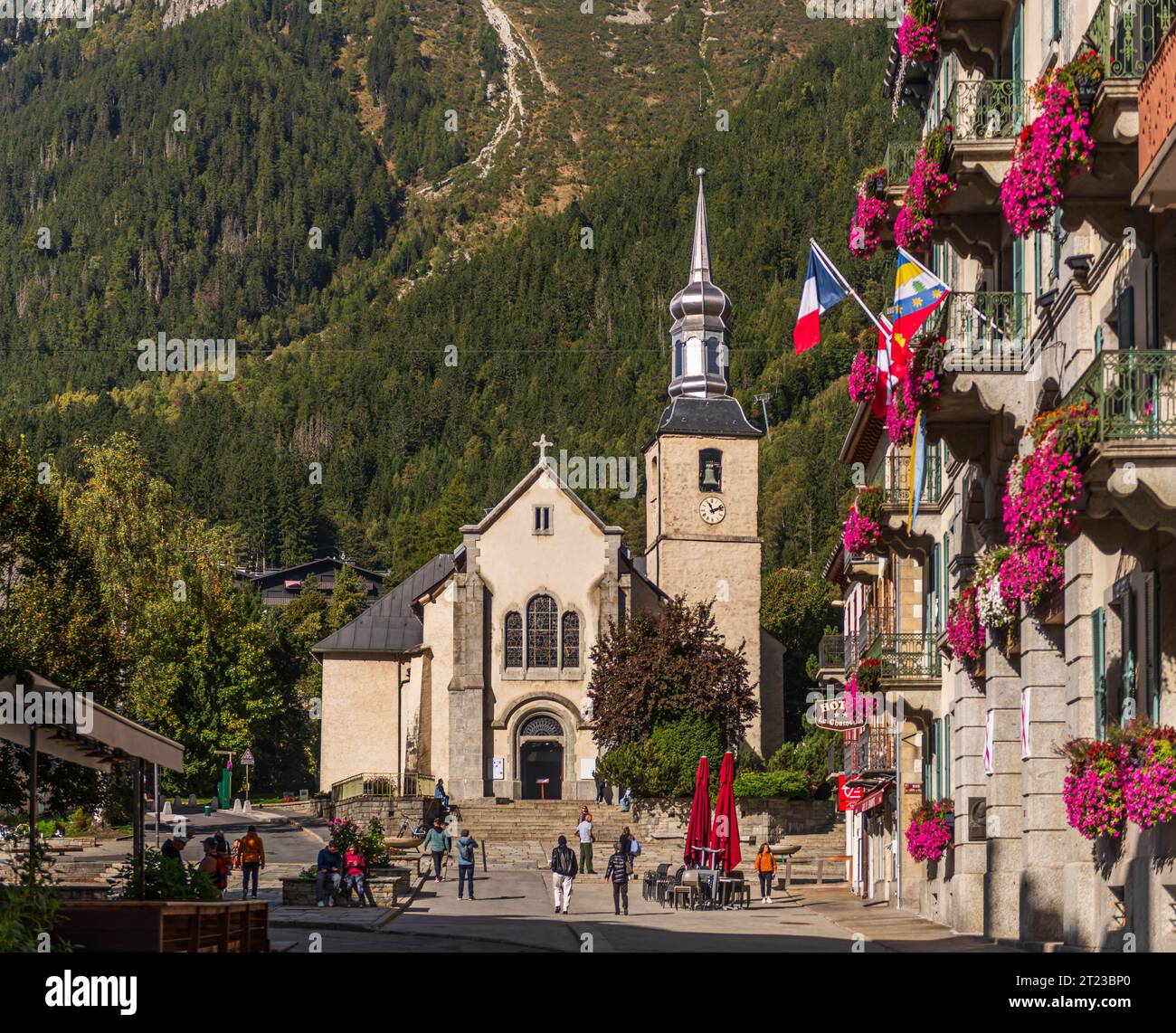 Kirche Saint Michel in Chamonix, Haute Savoie, Frankreich Stockfoto