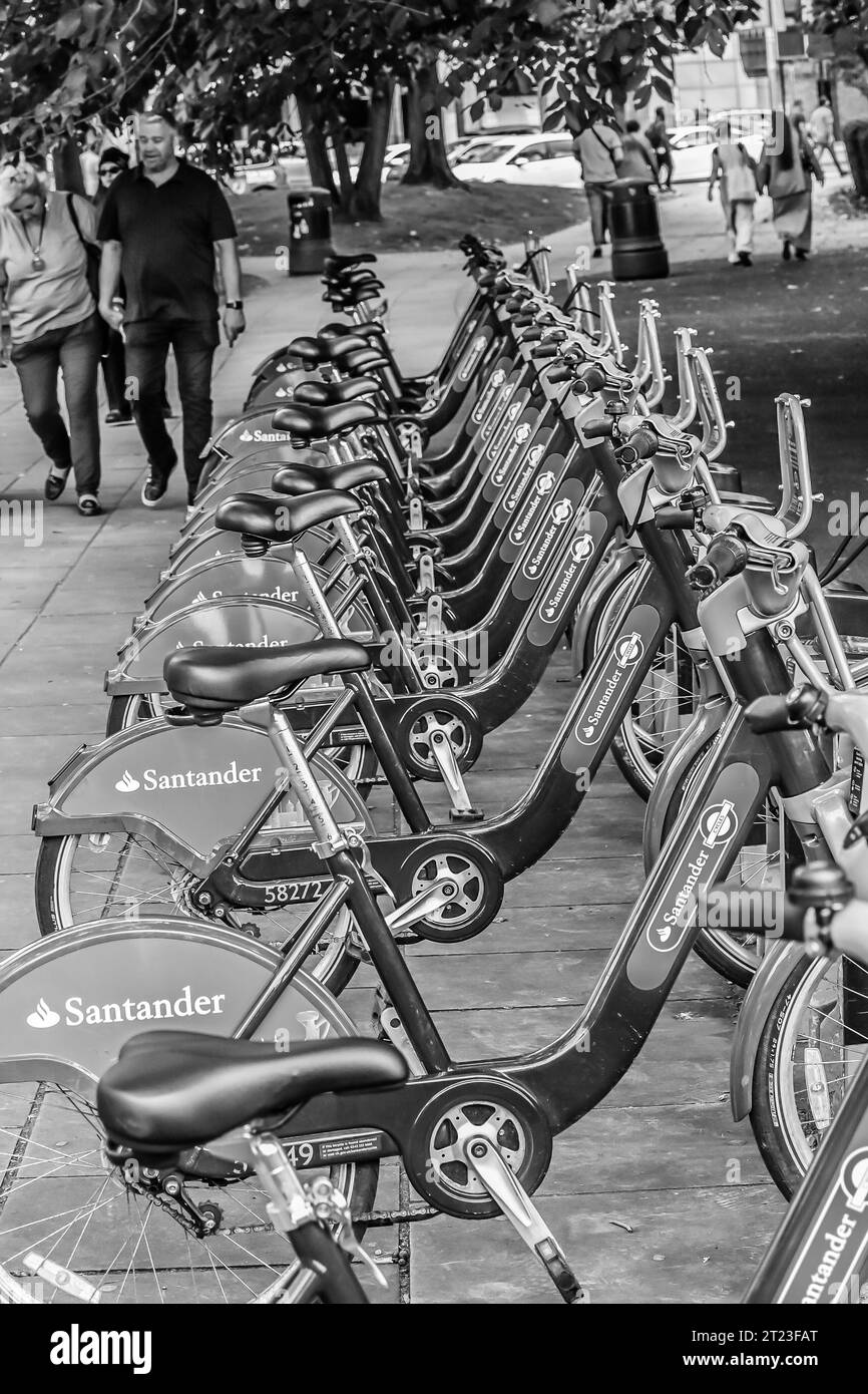 Fahrradparkplatz Stockfoto