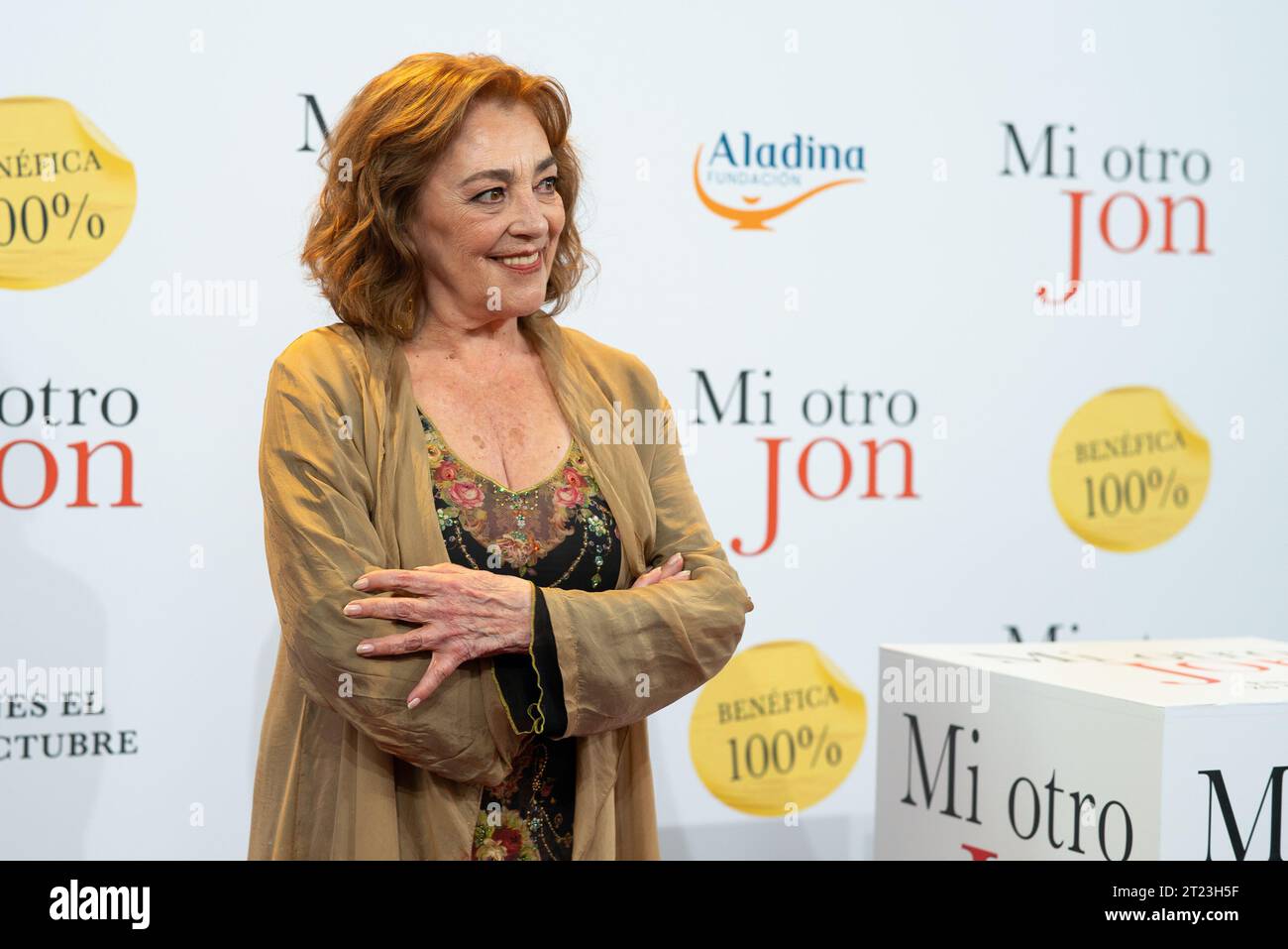 Madrid, Spanien. Oktober 2023. Carmen Maura während der Madrider Premiere von „Mi Otro Jon“ im Cine Capitol am 16. Oktober 2023 in Madrid, Spanien. (Foto: Oscar Gonzalez/SIPA USA) (Foto: Oscar Gonzalez/SIPA USA) Credit: SIPA USA/Alamy Live News Stockfoto