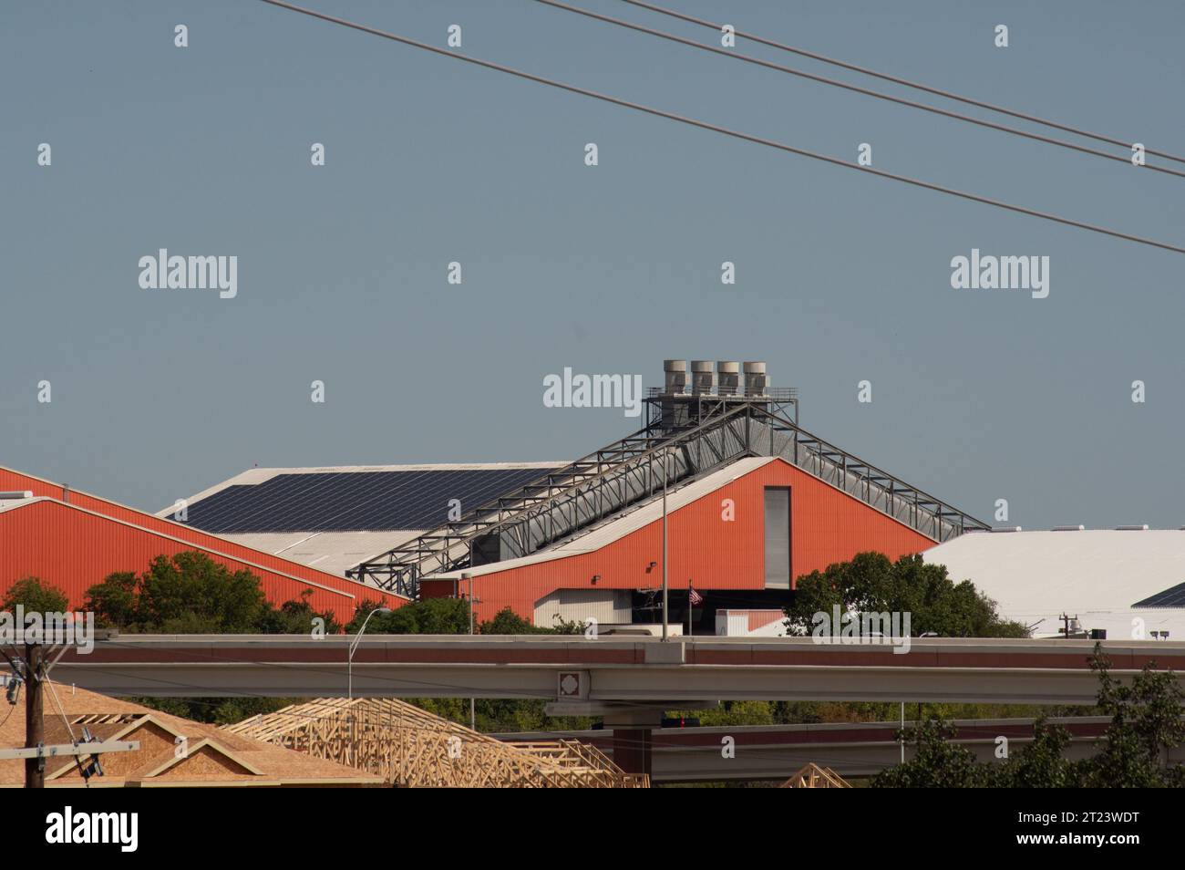Orange Gebäude in San Antonio, Texas Stockfoto