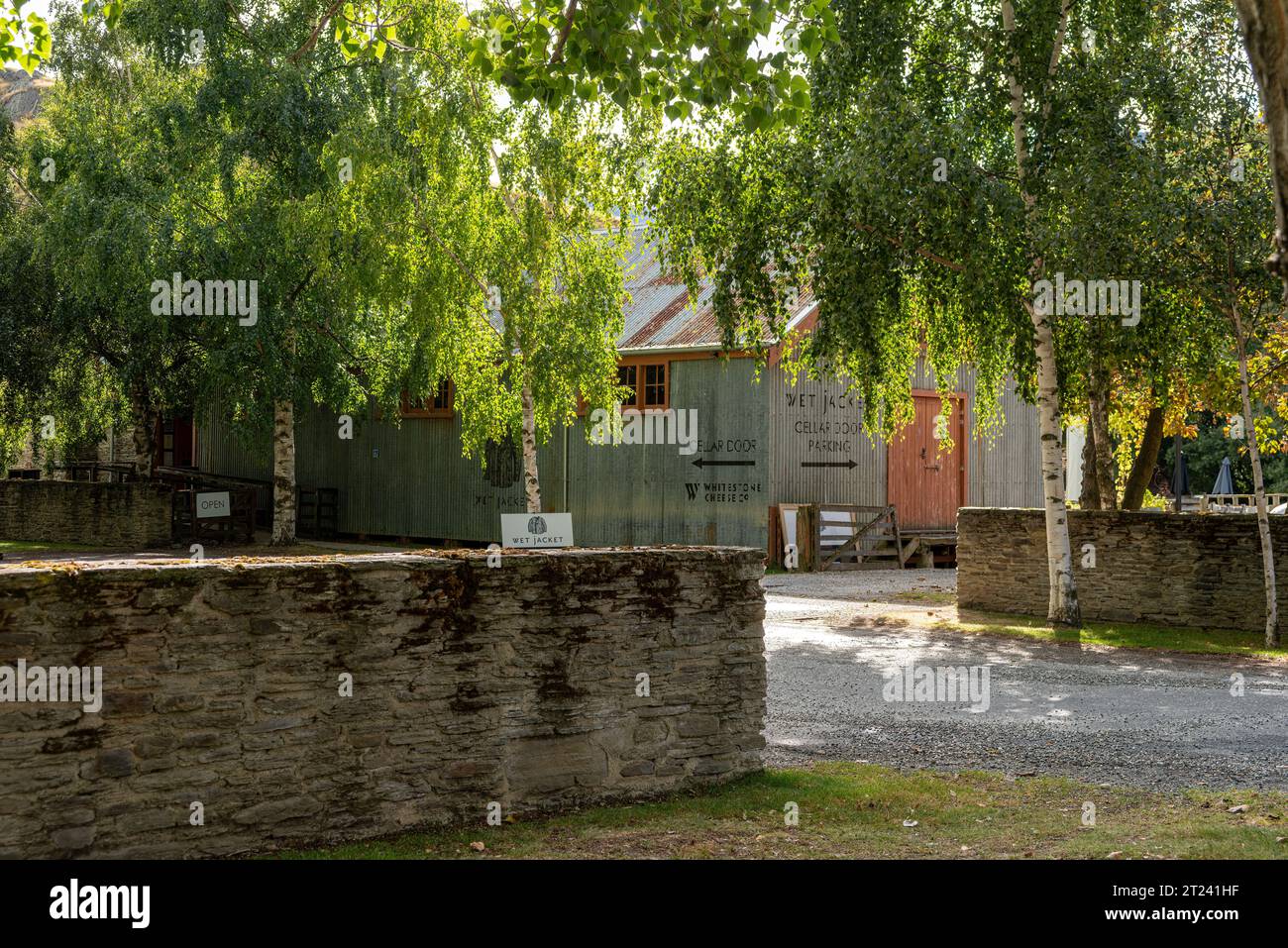 Wet Jacket Winery, Queenstown, Central Otago, Neuseeland Stockfoto