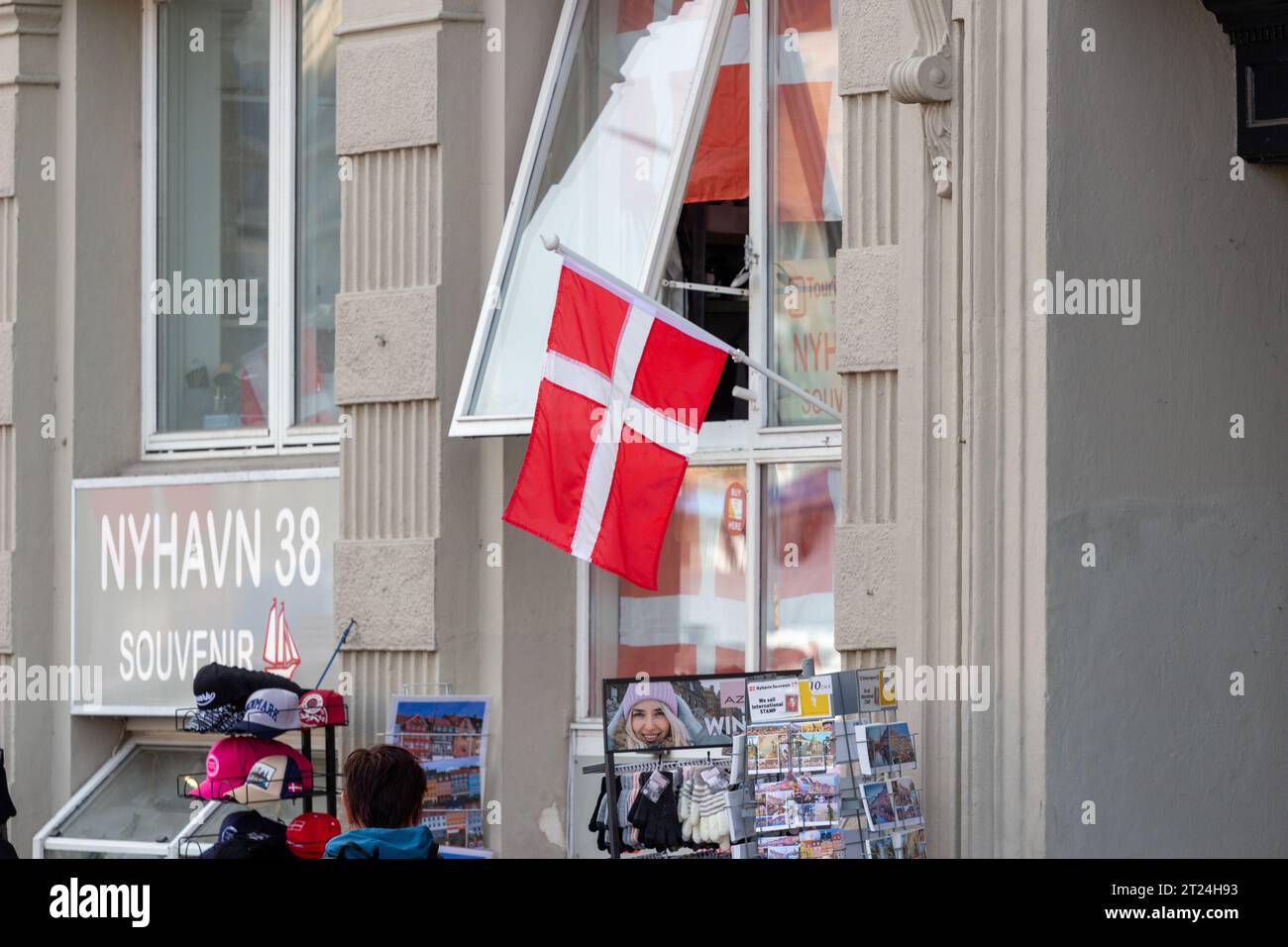 Spuvenir Laden in Nyhavn, Kopenhagen Stockfoto